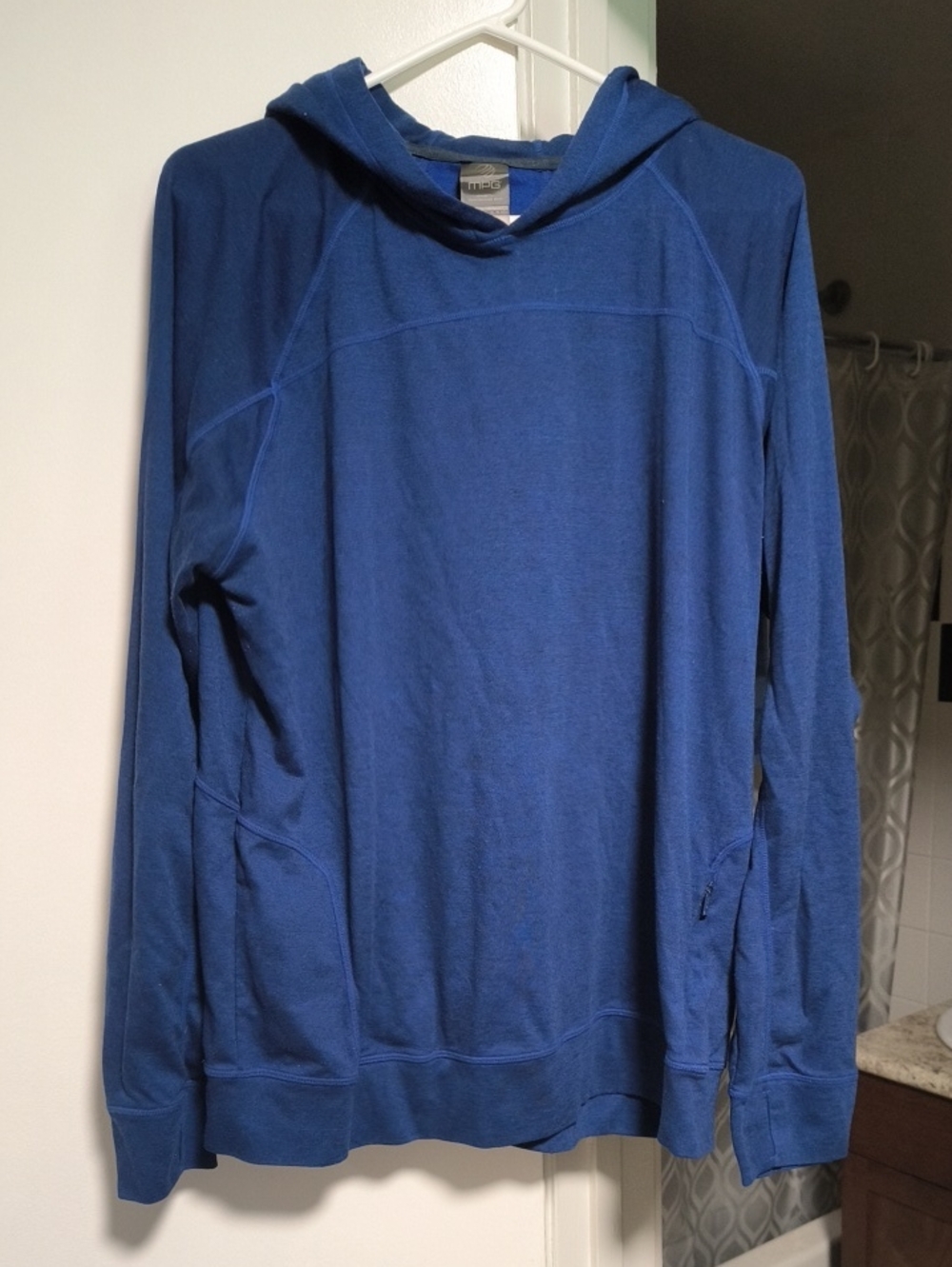 MPG-Men's Hooded Pullover Sweater - Blue Activewear